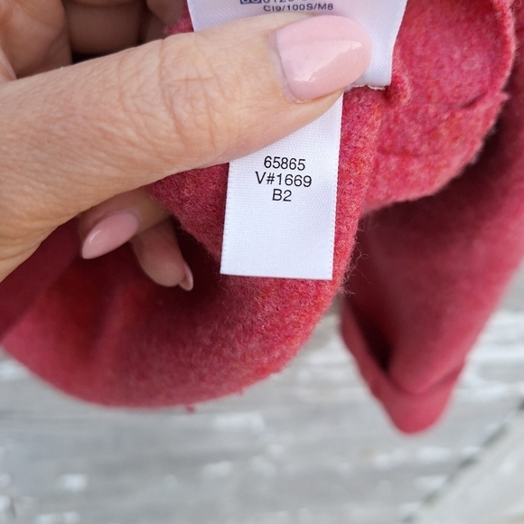 🌟 Lands End Wool Sweater Cardigan Size 12 - Picture 7 of 7